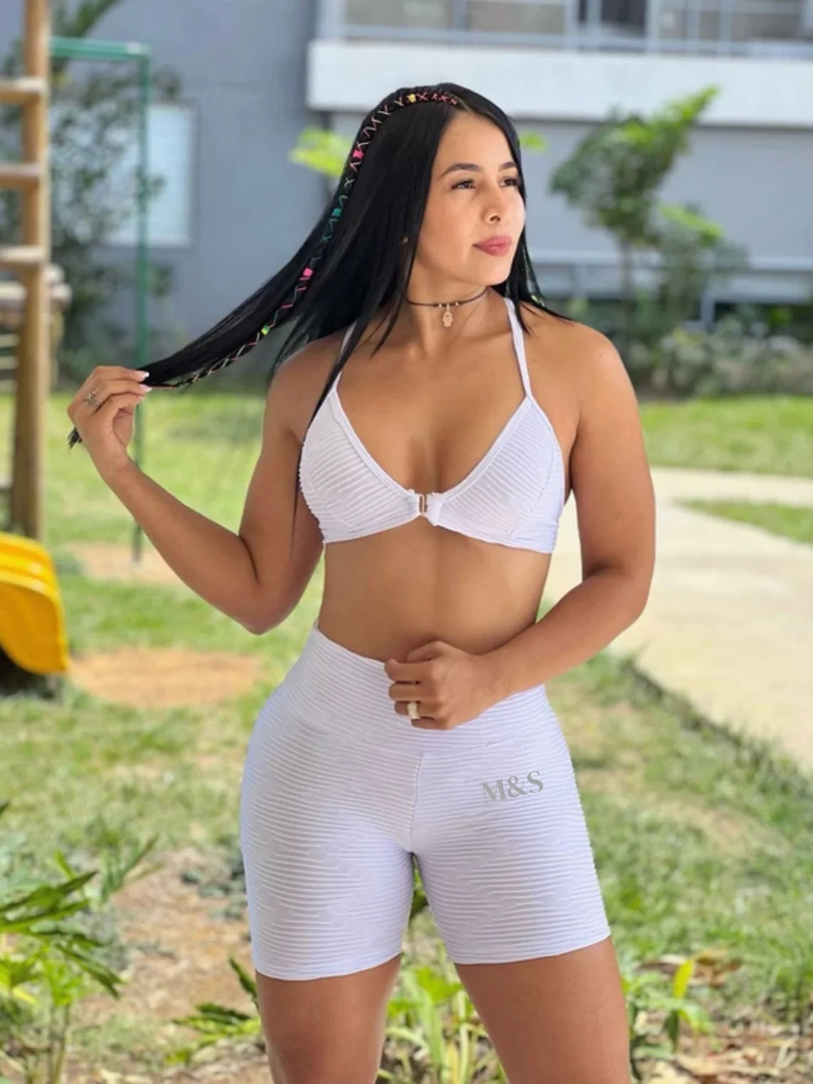 Conjunto Short Super Glow White