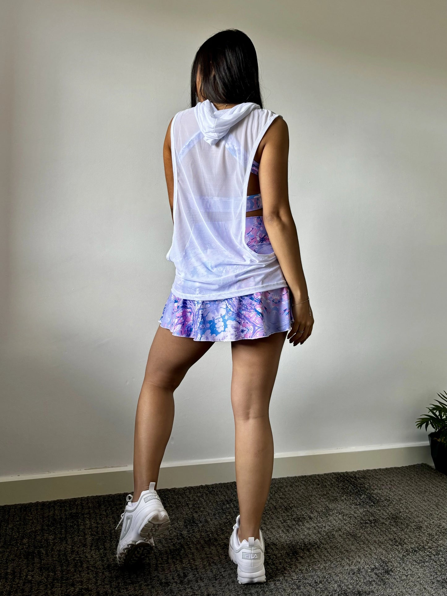 Camiseta Combat Con Capucha White