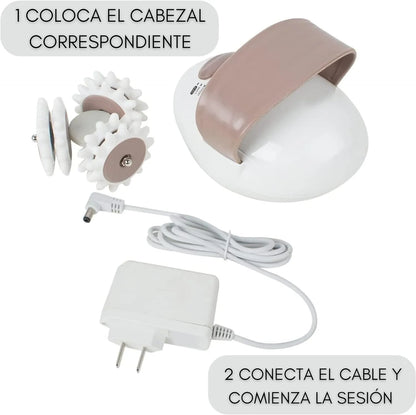 Masajeador Anticelulitico con 2 Niveles de Potencia, Kit Incluye 2 Cabezales