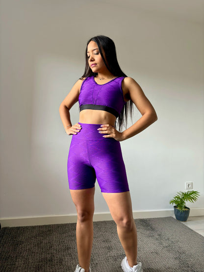 Conjunto Short Super Glow Violet